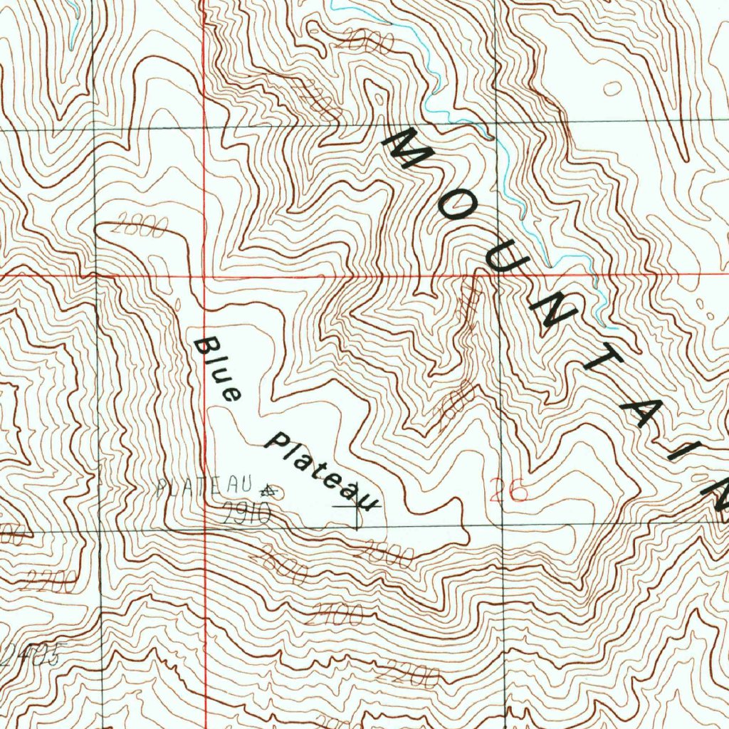 Blue Plateau, AZ (1986, 24000-Scale) Map by United States Geological ...