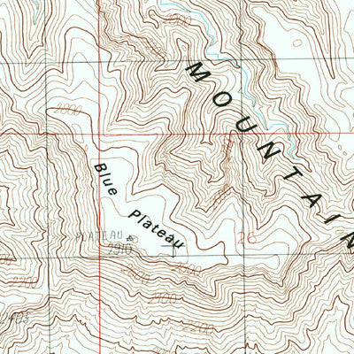 United States Geological Survey Blue Plateau, AZ (1986, 24000-Scale) digital map
