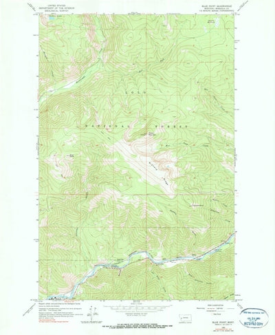 United States Geological Survey Blue Point, MT (1965, 24000-Scale) digital map