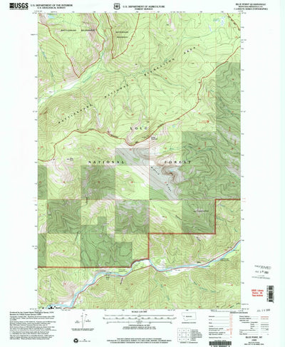 United States Geological Survey Blue Point, MT (1999, 24000-Scale) digital map
