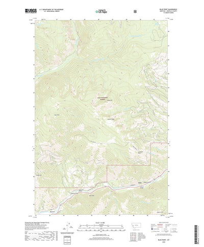 United States Geological Survey Blue Point, MT (2020, 24000-Scale) digital map