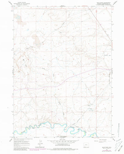 United States Geological Survey Blue Point, WY (1961, 24000-Scale) digital map