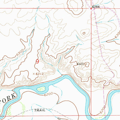United States Geological Survey Blue Point, WY (1961, 24000-Scale) digital map