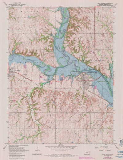 United States Geological Survey Blue Rapids, KS (1968, 24000-Scale) digital map