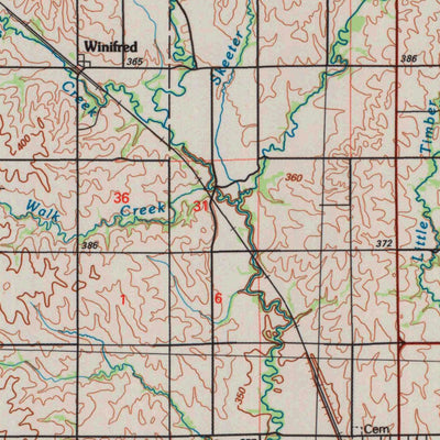 United States Geological Survey Blue Rapids, KS (1986, 100000-Scale) digital map