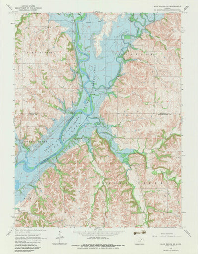 United States Geological Survey Blue Rapids SE, KS (1968, 24000-Scale) digital map