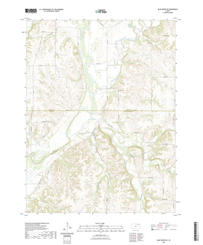 United States Geological Survey Blue Rapids SE, KS (2022, 24000-Scale) digital map