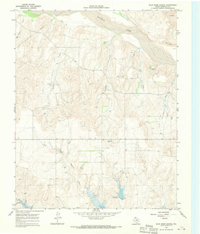 United States Geological Survey Blue Ridge School, TX (1967, 24000-Scale) digital map