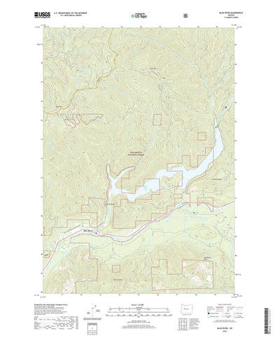 United States Geological Survey Blue River, OR (2020, 24000-Scale) digital map