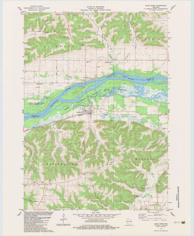 United States Geological Survey Blue River, WI (1983, 24000-Scale) digital map