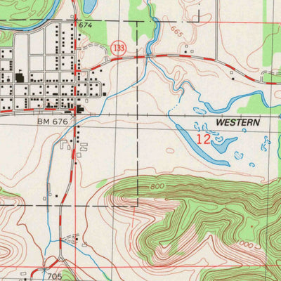 United States Geological Survey Blue River, WI (1983, 24000-Scale) digital map