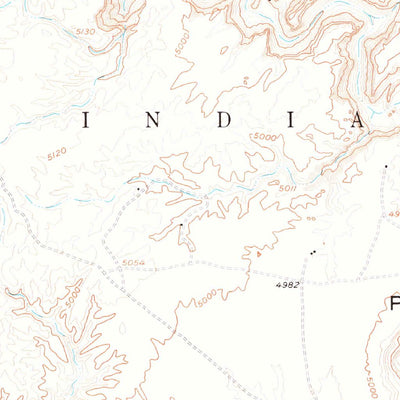 United States Geological Survey Blue Spring, AZ (1955, 62500-Scale) digital map