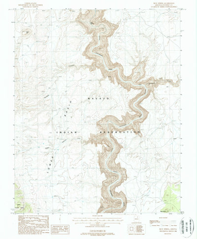 United States Geological Survey Blue Spring, AZ (1988, 24000-Scale) digital map