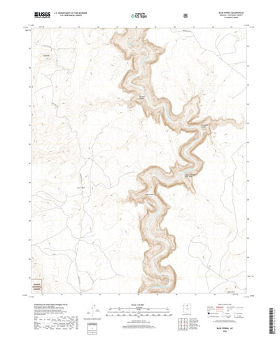 United States Geological Survey Blue Spring, AZ (2018, 24000-Scale) digital map