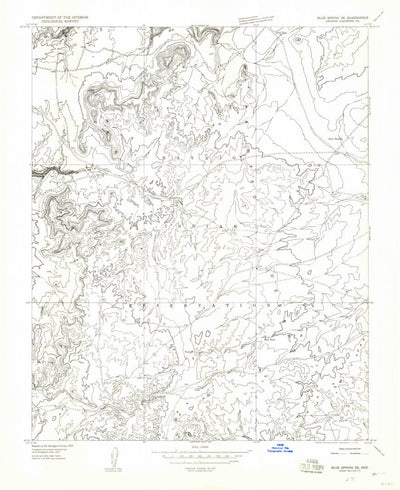 United States Geological Survey Blue Spring SE, AZ (1955, 24000-Scale) digital map
