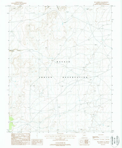 United States Geological Survey Blue Spring SE, AZ (1988, 24000-Scale) digital map