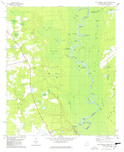 United States Geological Survey Blue Springs Landing, GA-SC (1978, 24000-Scale) digital map