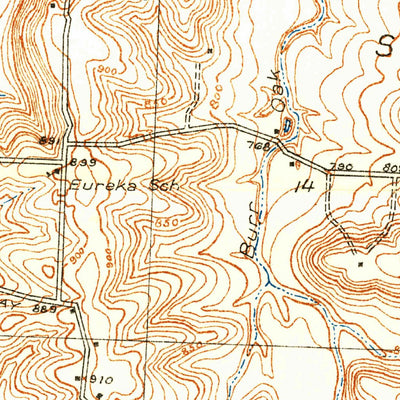 United States Geological Survey Blue Springs, MO (1933, 24000-Scale) digital map