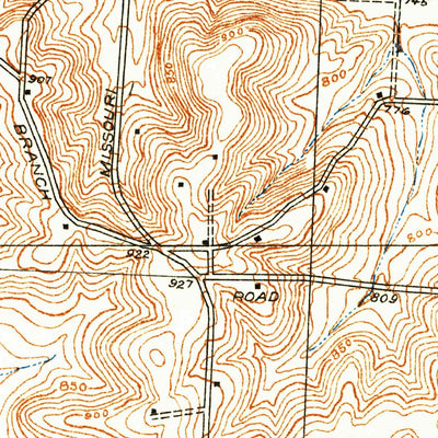 United States Geological Survey Blue Springs, MO (1933, 24000-Scale) digital map