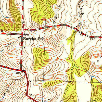 United States Geological Survey Blue Springs, MO (1945, 24000-Scale) digital map