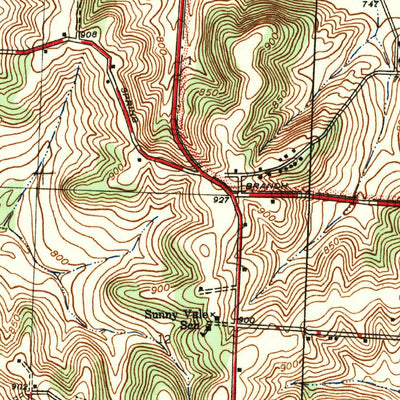 United States Geological Survey Blue Springs, MO (1947, 31680-Scale) digital map