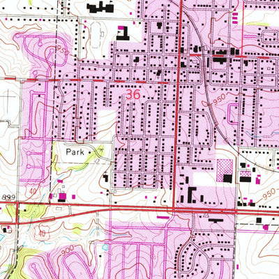 United States Geological Survey Blue Springs, MO (1965, 24000-Scale) digital map