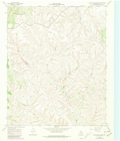 United States Geological Survey Blue Tank Canyon, TX (1967, 24000-Scale) digital map