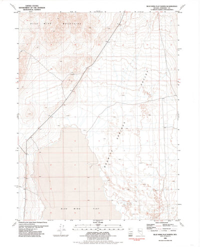 United States Geological Survey Blue Wing Flat North, NV (1981, 24000-Scale) digital map