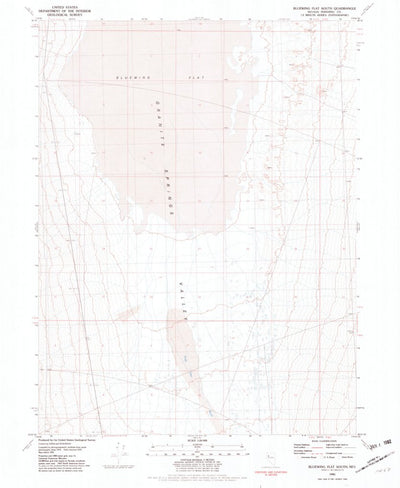 United States Geological Survey Blue Wing Flat South, NV (1981, 24000-Scale) digital map