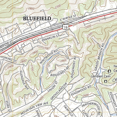 United States Geological Survey Bluefield, WV (2023, 24000-Scale) digital map