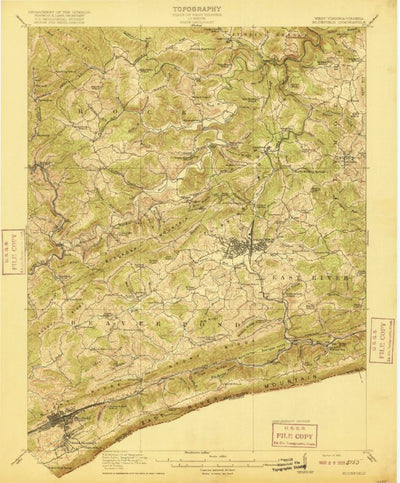 United States Geological Survey Bluefield, WV-VA (1916, 62500-Scale) digital map