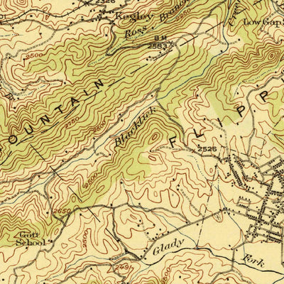 United States Geological Survey Bluefield, WV-VA (1916, 62500-Scale) digital map