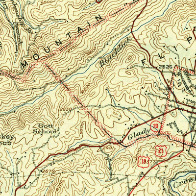 United States Geological Survey Bluefield, WV-VA (1926, 62500-Scale) digital map