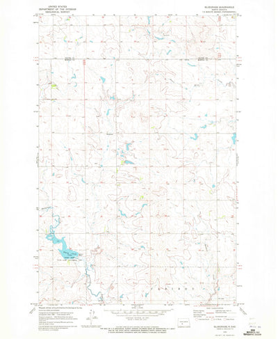 United States Geological Survey Bluegrass, ND (1970, 24000-Scale) digital map