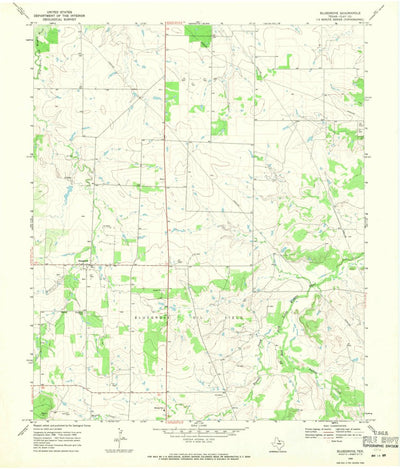 United States Geological Survey Bluegrove, TX (1968, 24000-Scale) digital map