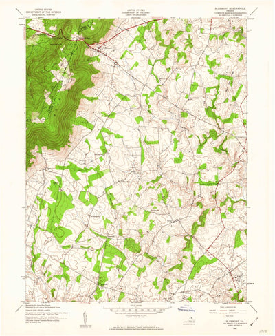 United States Geological Survey Bluemont, VA (1943, 24000-Scale) digital map