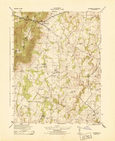 United States Geological Survey Bluemont, VA (1944, 31680-Scale) digital map