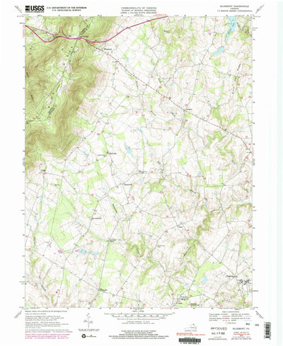 United States Geological Survey Bluemont, VA (1970, 24000-Scale) digital map