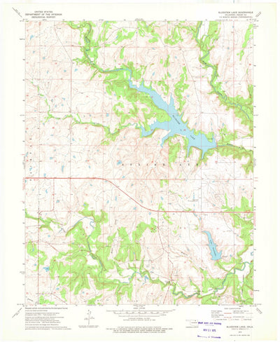 United States Geological Survey Bluestem Lake, OK (1973, 24000-Scale) digital map