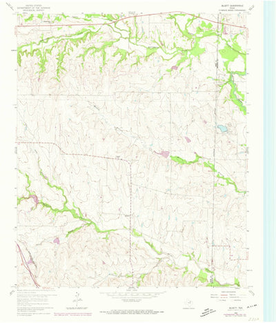 United States Geological Survey Bluett, TX (1960, 24000-Scale) digital map