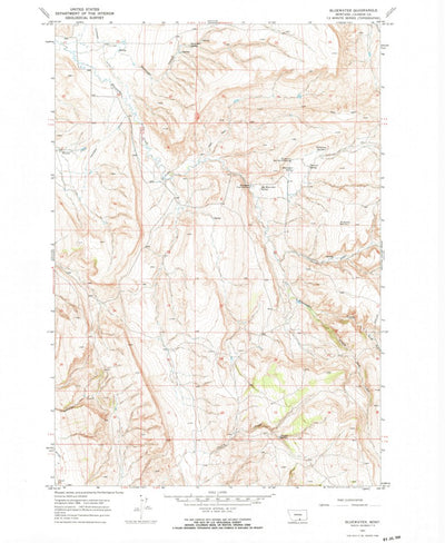 United States Geological Survey Bluewater, MT (1967, 24000-Scale) digital map