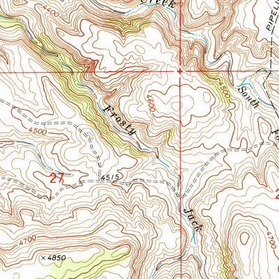 United States Geological Survey Bluewater, MT (1967, 24000-Scale) digital map