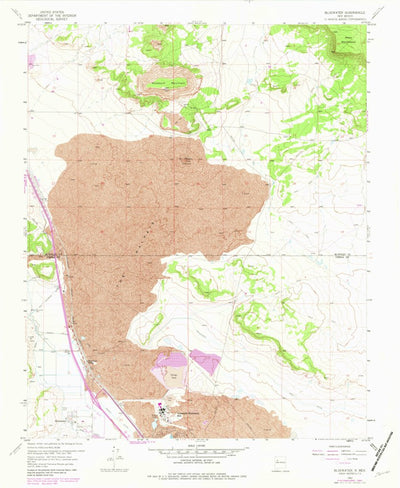 United States Geological Survey Bluewater, NM (1957, 24000-Scale) digital map