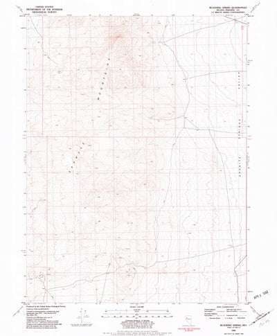 United States Geological Survey Bluewing Spring, NV (1981, 24000-Scale) digital map