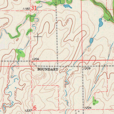 United States Geological Survey Bluff City East, KS (1971, 24000-Scale) digital map