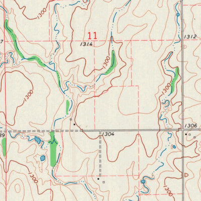 United States Geological Survey Bluff City NW, KS (1971, 24000-Scale) digital map