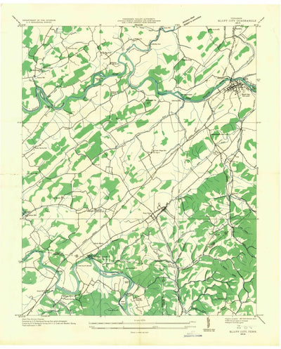 United States Geological Survey Bluff City, TN (1935, 24000-Scale) digital map