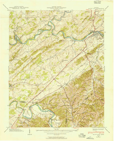 United States Geological Survey Bluff City, TN (1939, 24000-Scale) digital map