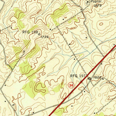 United States Geological Survey Bluff City, TN (1939, 24000-Scale) digital map