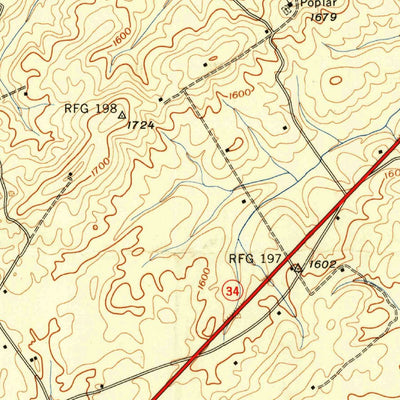 United States Geological Survey Bluff City, TN (1940, 24000-Scale) digital map